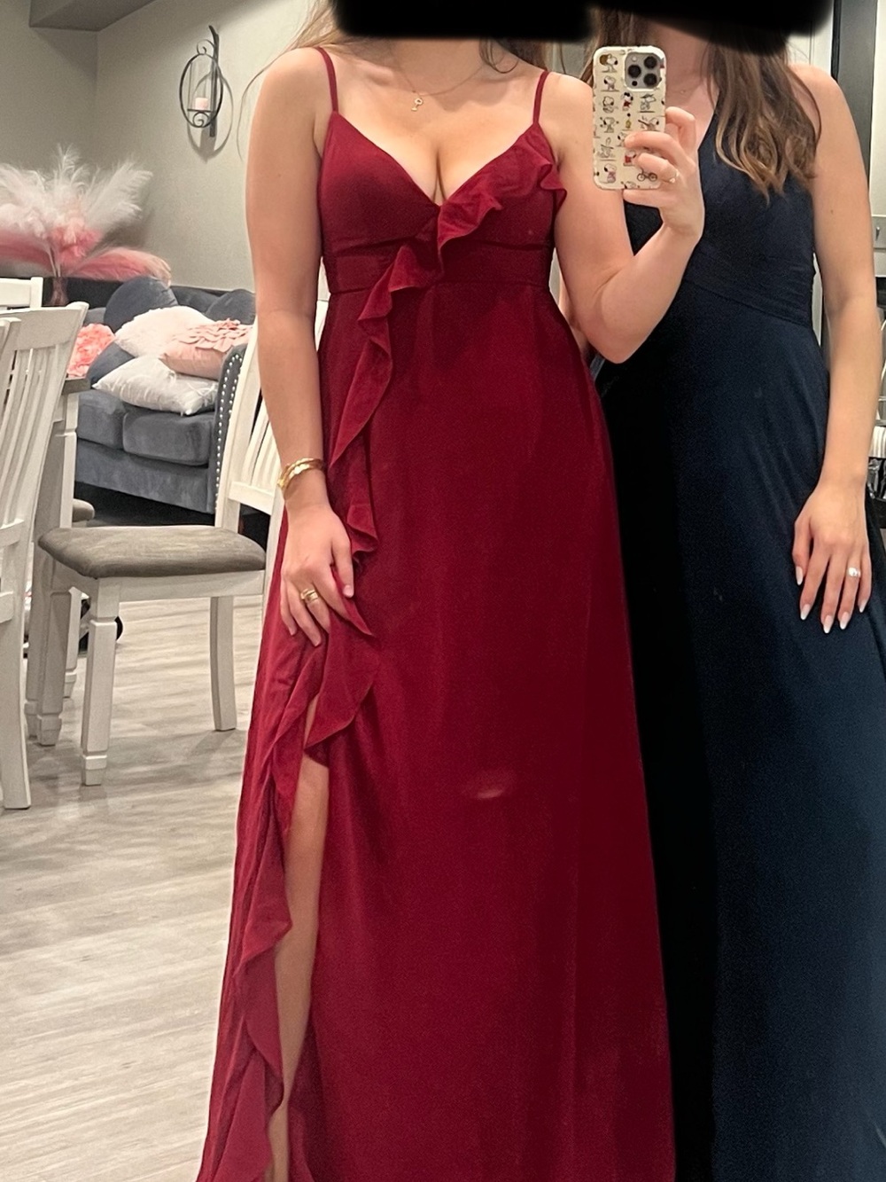 Azazie Chiffon Burgundy Bridesmaid Dress